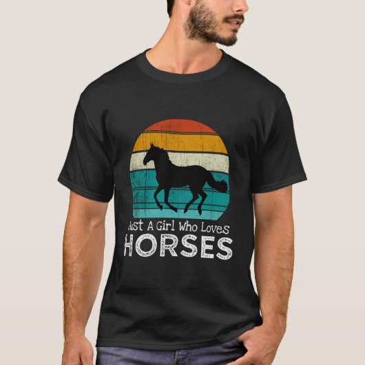 Alleen een meisje dat van Paarden houdt, Paardenme T-shirt (Voorkant)