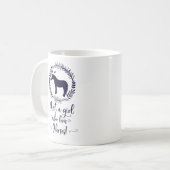 Alleen een meisje dat van Paarden houdt Silhouette Koffiemok (Voorkant links)