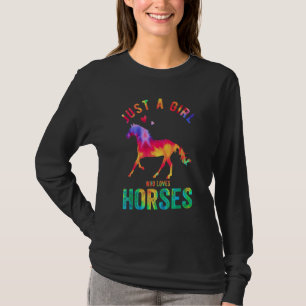 Alleen een meisje dat van paarden houdt t-shirt