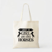 Alleen een meisje dat van paarden houdt tote bag (Voorkant)