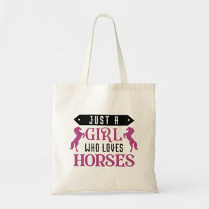 Alleen een meisje dat van paarden houdt tote bag