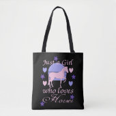 Alleen een meisje dat van paarden houdt tote bag (Voorkant)