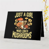 Alleen een meisje dat van paddenstoelen houdt, gee kaart (Gele Bloem)