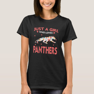 Alleen een meisje dat van Panthers Animal houdt vo T-shirt