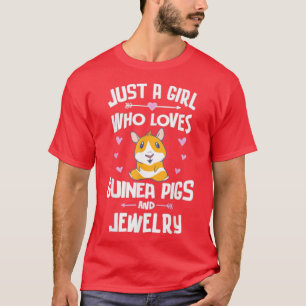 Alleen een meisje dat van parelhoenders en juwelen t-shirt