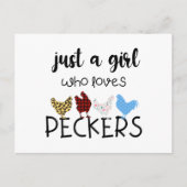 Alleen een meisje dat van Peckers Shirt houdt... Briefkaart (Voorkant)