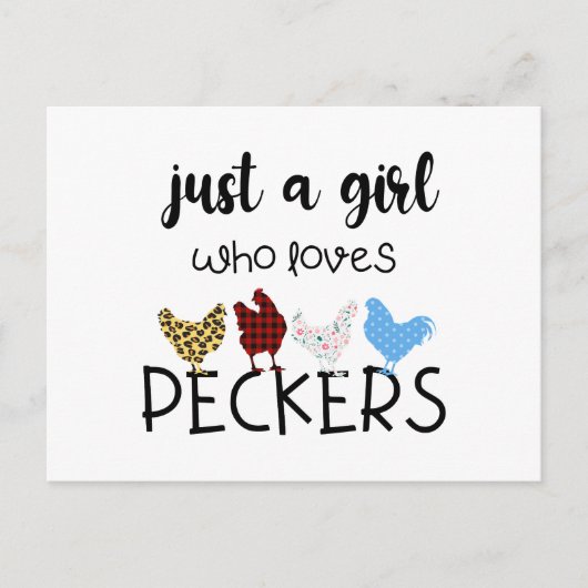 Alleen een meisje dat van Peckers Shirt houdt... Briefkaart (Voorkant)