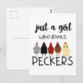 Alleen een meisje dat van Peckers Shirt houdt... Briefkaart (Voorkant / Achterkant)