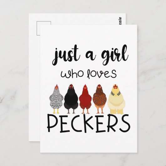 Alleen een meisje dat van Peckers Shirt houdt... Briefkaart (Voorkant / Achterkant)