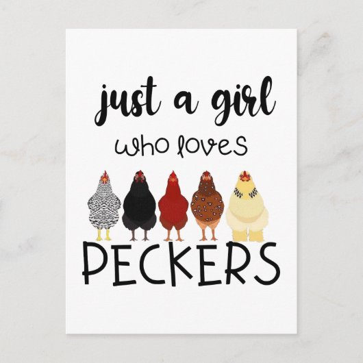 Alleen een meisje dat van Peckers Shirt houdt... Briefkaart (Voorkant)