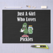 Alleen een meisje dat van Pickles Pickle houdt Tissuepapier (Craft)