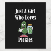 Alleen een meisje dat van Pickles Pickle houdt Wijn Etiket (Enkel label)