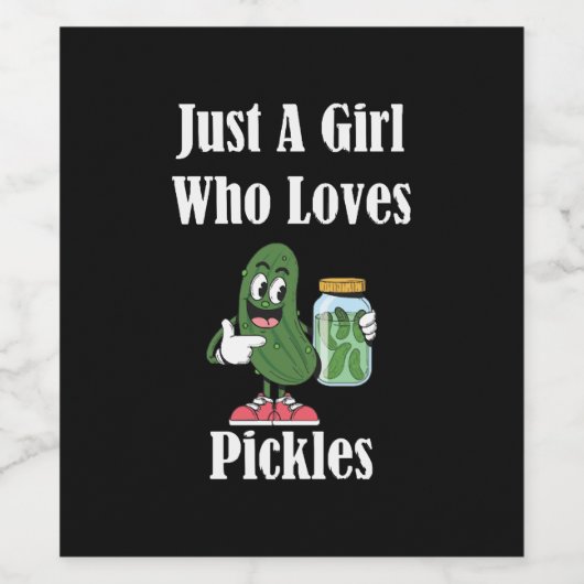 Alleen een meisje dat van Pickles Pickle houdt Wijn Etiket (Enkel label)