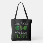Alleen een meisje dat van Planten houdt Tote Bag (Achterkant)