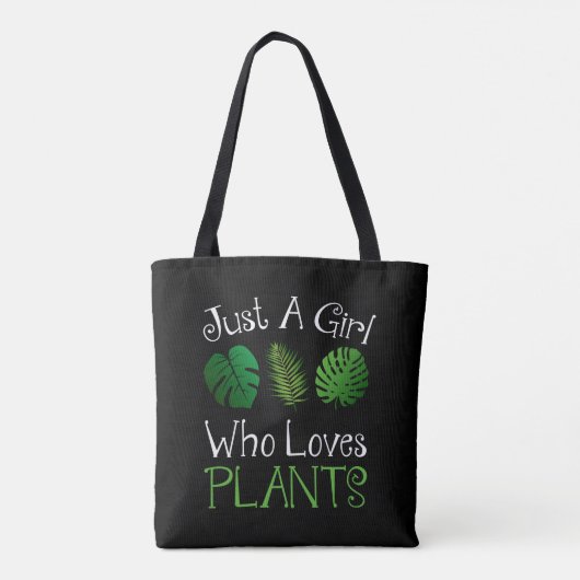 Alleen een meisje dat van Planten houdt Tote Bag (Achterkant)