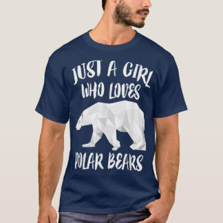Alleen een meisje dat van Polar Bear Lover Gift 1  T-shirt