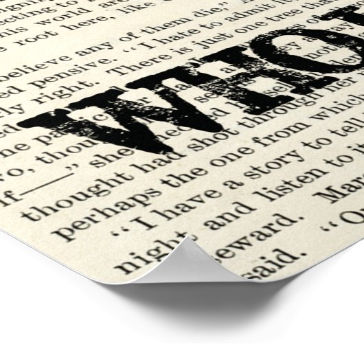 Alleen een meisje dat van Poster van boekhout houd (Hoek)