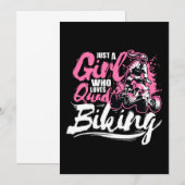 Alleen een meisje dat van Quad Biking houdt Kaart (Voorkant / Achterkant)