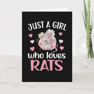 Alleen een meisje dat van Rats houdt, Rat Mam Gift Kaart