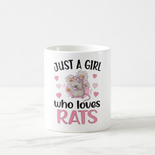 Alleen een meisje dat van Rats houdt, Rat Mam Gift Koffiemok