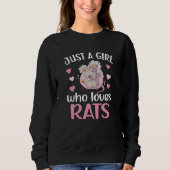 Alleen een meisje dat van Rats houdt, Rat Mam Gift Trui (Voorkant)