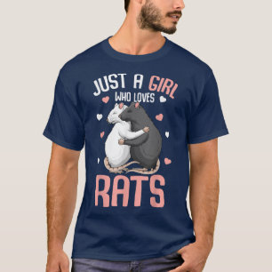 Alleen een meisje dat van Rats Kinder meisjes houd T-shirt