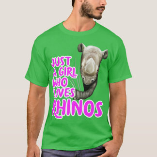Alleen een meisje dat van Rhinos houdt T-shirt