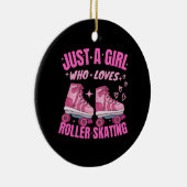 Alleen een meisje dat van Roller houdt. Keramisch Ornament (Rechts)