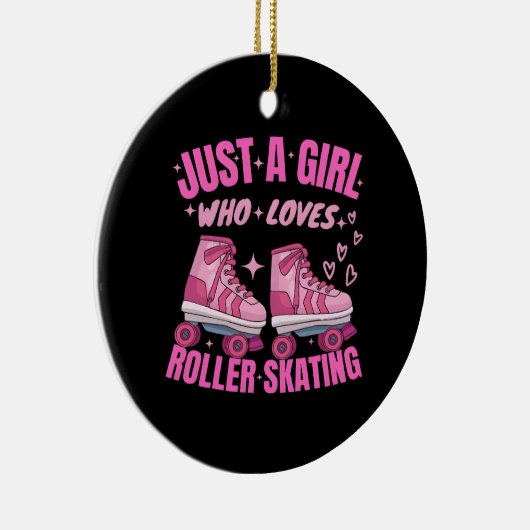 Alleen een meisje dat van Roller houdt. Keramisch Ornament (Rechts)