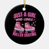 Alleen een meisje dat van Roller houdt. Keramisch Ornament (Voorkant)