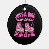 Alleen een meisje dat van Roller houdt. Keramisch Ornament (Links)