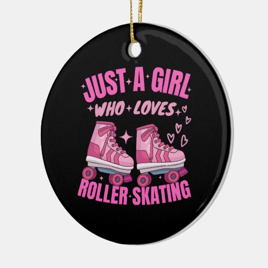 Alleen een meisje dat van Roller houdt. Keramisch Ornament (Links)