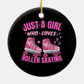 Alleen een meisje dat van Roller houdt. Keramisch Ornament (Achterkant)