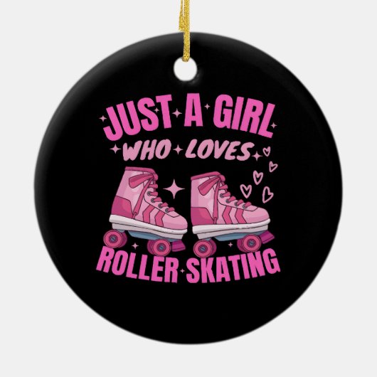 Alleen een meisje dat van Roller houdt. Keramisch Ornament (Achterkant)