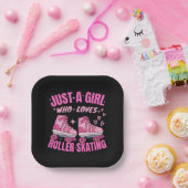 Alleen een meisje dat van Roller houdt. Papieren Bordje (Feest)