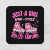 Alleen een meisje dat van Roller houdt. Vierkante Visitekaartje (Voorkant)