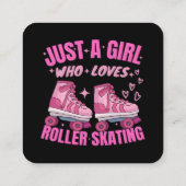Alleen een meisje dat van Roller houdt. Vierkante Visitekaartje (Achterkant)