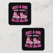Alleen een meisje dat van Roller houdt. Vierkante Visitekaartje (Voorkant / Achterkant)