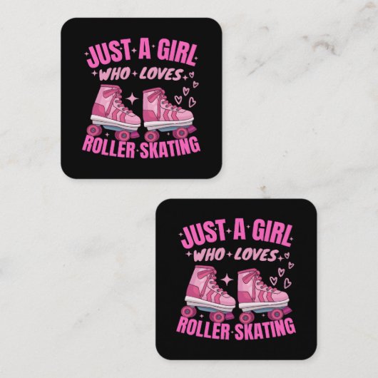 Alleen een meisje dat van Roller houdt. Vierkante Visitekaartje (Voorkant / Achterkant)