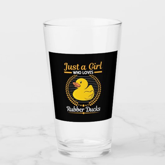 Alleen een meisje dat van Rubber Duck houdt Glas (Voorkant)