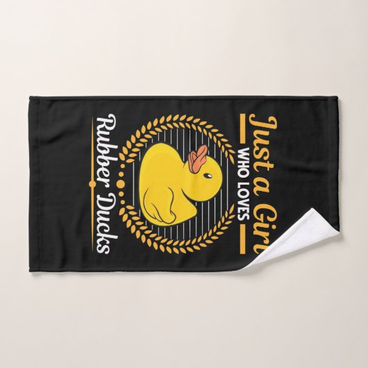 Alleen een meisje dat van Rubber Duck houdt Handdoek (Handdoek)