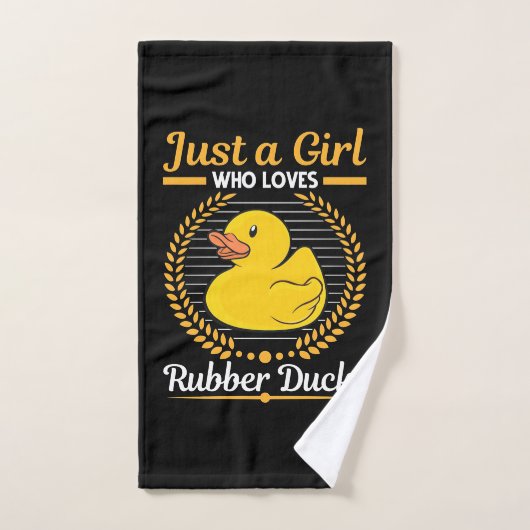Alleen een meisje dat van Rubber Duck houdt Handdoek (Handdoek)