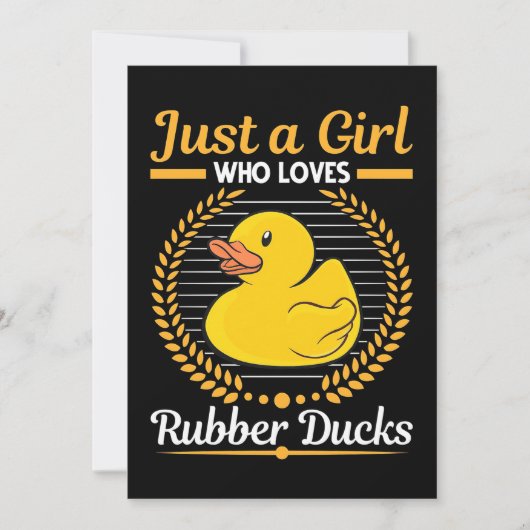 Alleen een meisje dat van Rubber Duck houdt Kaart (Voorkant)