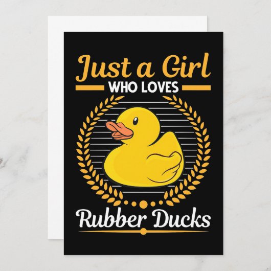 Alleen een meisje dat van Rubber Duck houdt Kaart (Voorkant / Achterkant)