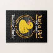 Alleen een meisje dat van Rubber Duck houdt Legpuzzel (Horizontaal)