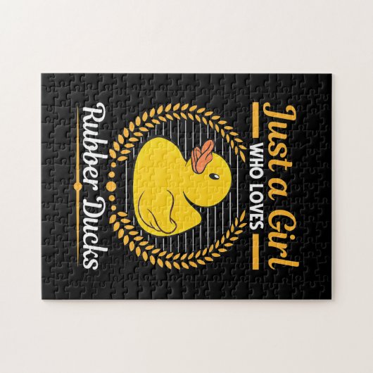Alleen een meisje dat van Rubber Duck houdt Legpuzzel (Horizontaal)