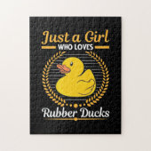 Alleen een meisje dat van Rubber Duck houdt Legpuzzel (Verticaal)