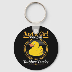 Alleen een meisje dat van Rubber Duck houdt Sleutelhanger