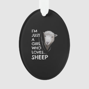Alleen een meisje dat van schapen houdt   cadeau v ornament