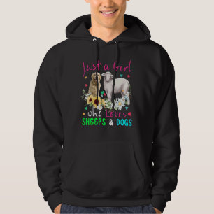 Alleen een meisje dat van schapen houdt en Honden Hoodie
